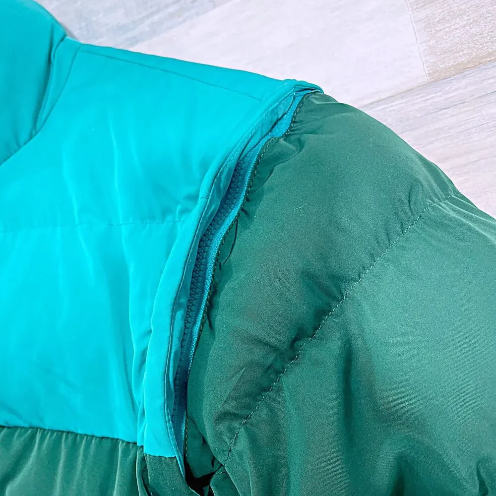 Lego x Target Puffer Jacket Green Colorblock Removable Sleeve Kids Boys Small